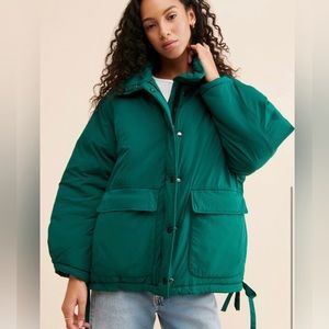 Free people Big Energy Puffer Green